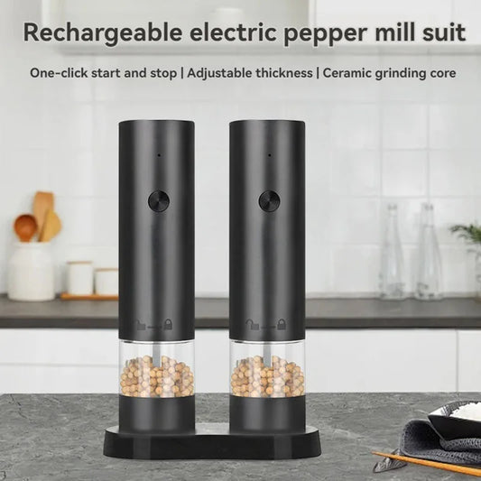 Rylix Electric Salt & Pepper Grinder Set — USB Rechargeable