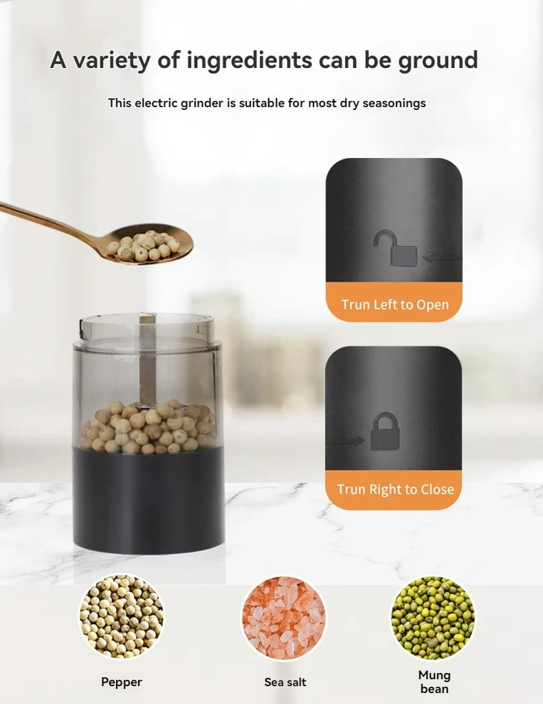 Rylix Electric Salt & Pepper Grinder Set — USB Rechargeable